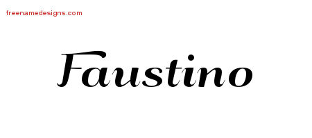 Art Deco Name Tattoo Designs Faustino Graphic Download