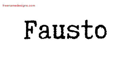 Typewriter Name Tattoo Designs Fausto Free Printout