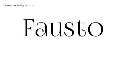Vintage Name Tattoo Designs Fausto Free Printout