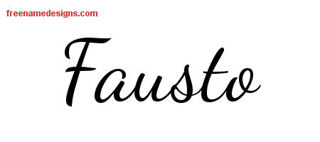 Lively Script Name Tattoo Designs Fausto Free Download