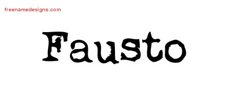 Vintage Writer Name Tattoo Designs Fausto Free