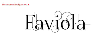 Decorated Name Tattoo Designs Faviola Free