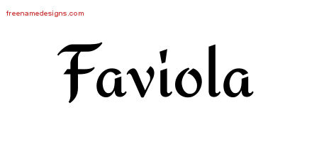 Calligraphic Stylish Name Tattoo Designs Faviola Download Free