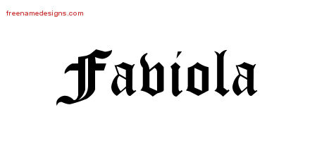Blackletter Name Tattoo Designs Faviola Graphic Download