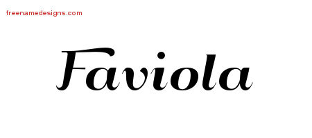 Art Deco Name Tattoo Designs Faviola Printable