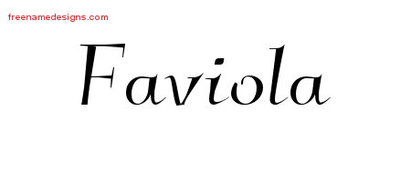 Elegant Name Tattoo Designs Faviola Free Graphic