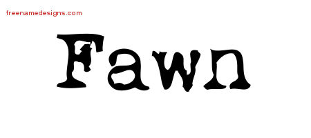 Vintage Writer Name Tattoo Designs Fawn Free Lettering