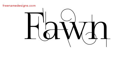 Decorated Name Tattoo Designs Fawn Free