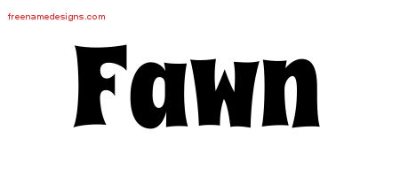 Groovy Name Tattoo Designs Fawn Free Lettering
