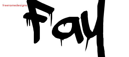 Graffiti Name Tattoo Designs Fay Free Lettering