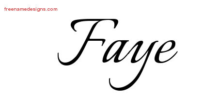 Calligraphic Name Tattoo Designs Faye Download Free
