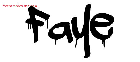 Graffiti Name Tattoo Designs Faye Free Lettering