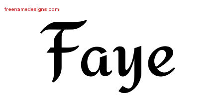 Calligraphic Stylish Name Tattoo Designs Faye Download Free