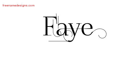 Decorated Name Tattoo Designs Faye Free