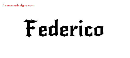 Gothic Name Tattoo Designs Federico Download Free