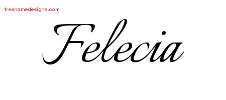 Calligraphic Name Tattoo Designs Felecia Download Free