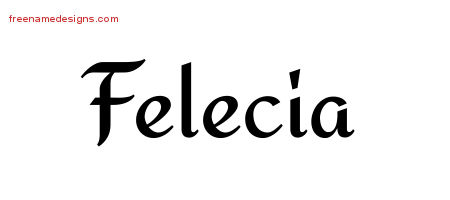 Calligraphic Stylish Name Tattoo Designs Felecia Download Free