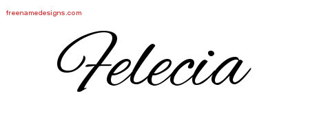 Cursive Name Tattoo Designs Felecia Download Free
