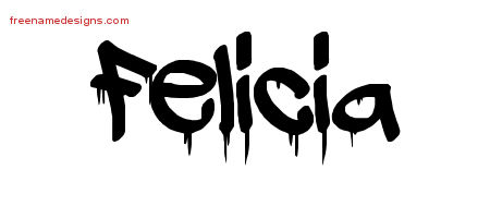 Graffiti Name Tattoo Designs Felicia Free Lettering