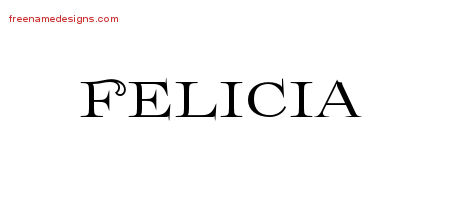 Flourishes Name Tattoo Designs Felicia Printable