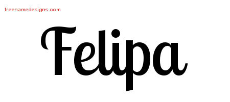 Handwritten Name Tattoo Designs Felipa Free Download