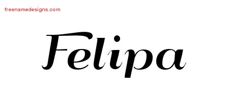 Art Deco Name Tattoo Designs Felipa Printable