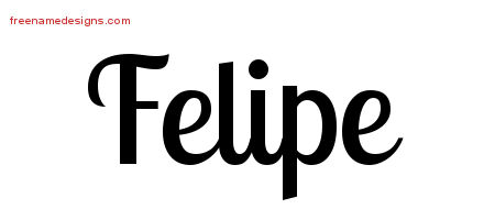 Handwritten Name Tattoo Designs Felipe Free Printout