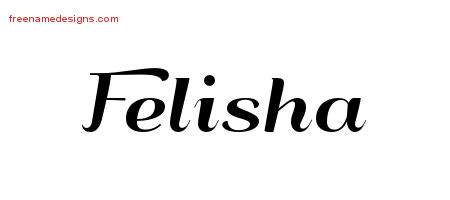 Art Deco Name Tattoo Designs Felisha Printable