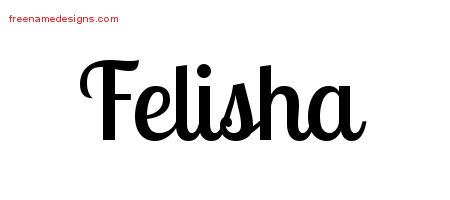 Handwritten Name Tattoo Designs Felisha Free Download
