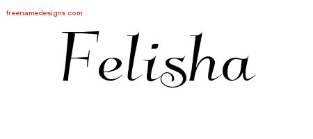Elegant Name Tattoo Designs Felisha Free Graphic