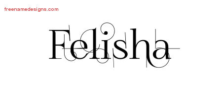 Decorated Name Tattoo Designs Felisha Free