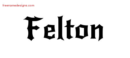 Gothic Name Tattoo Designs Felton Download Free