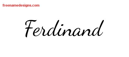 Lively Script Name Tattoo Designs Ferdinand Free Download