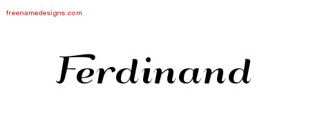 Art Deco Name Tattoo Designs Ferdinand Graphic Download