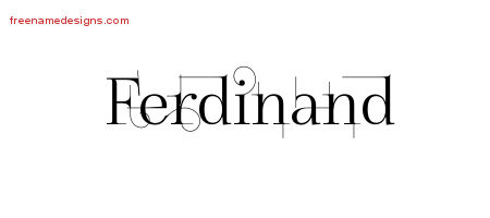 Decorated Name Tattoo Designs Ferdinand Free Lettering