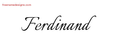 Calligraphic Name Tattoo Designs Ferdinand Free Graphic