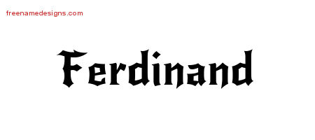 Gothic Name Tattoo Designs Ferdinand Download Free