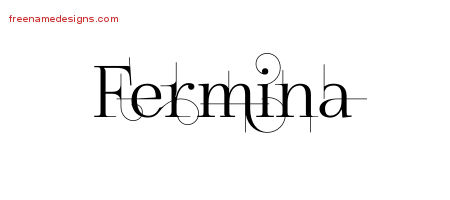Decorated Name Tattoo Designs Fermina Free