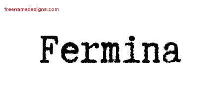 Typewriter Name Tattoo Designs Fermina Free Download