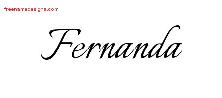 Calligraphic Name Tattoo Designs Fernanda Download Free