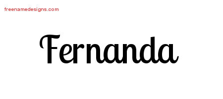 Handwritten Name Tattoo Designs Fernanda Free Download