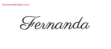Classic Name Tattoo Designs Fernanda Graphic Download