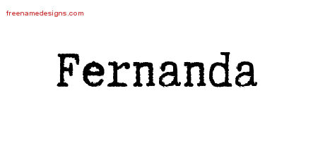 Typewriter Name Tattoo Designs Fernanda Free Download