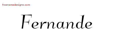 Elegant Name Tattoo Designs Fernande Free Graphic