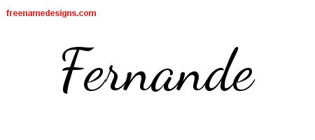 Lively Script Name Tattoo Designs Fernande Free Printout