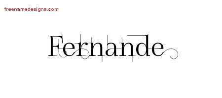 Decorated Name Tattoo Designs Fernande Free