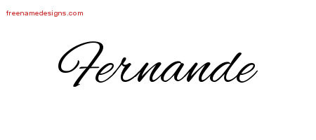 Cursive Name Tattoo Designs Fernande Download Free