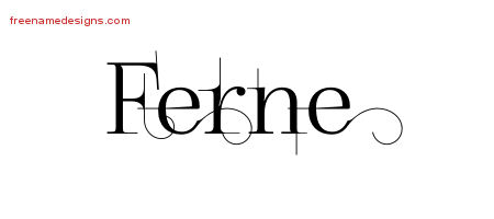 Decorated Name Tattoo Designs Ferne Free