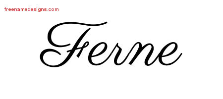 Classic Name Tattoo Designs Ferne Graphic Download