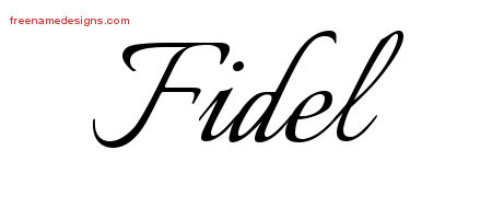 Calligraphic Name Tattoo Designs Fidel Free Graphic